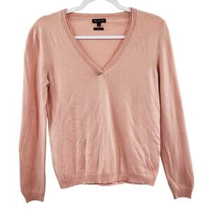 Massimo Dutti Coral Pink Cashmere Wool Blend Sweater Women's S Made in Italy